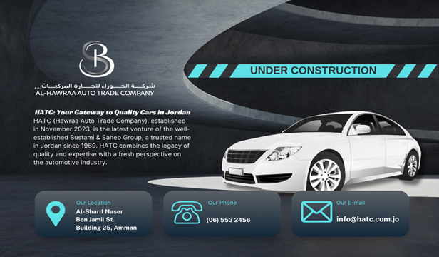 A white car in a room with text and blue and black text

Description automatically generated